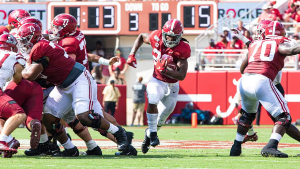 Najee Harris against New Mexico State
